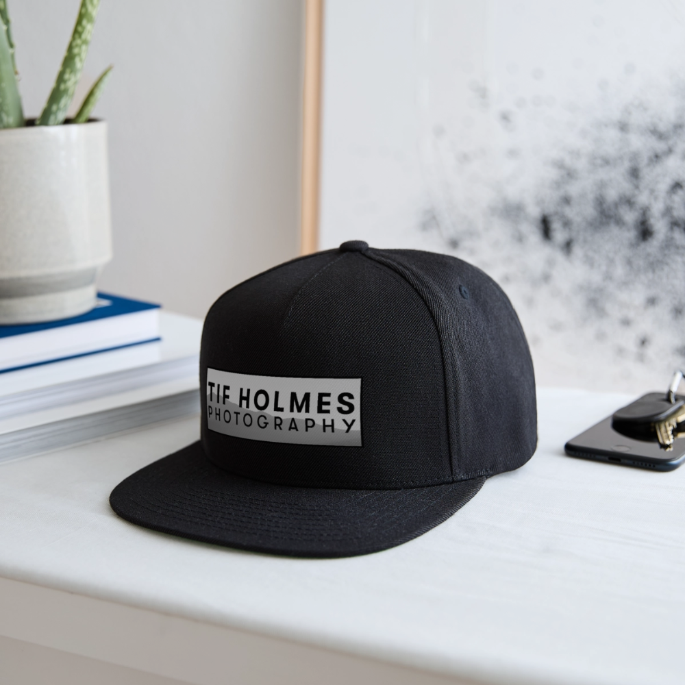 Tif Holmes Photography (Mountain Logo) Snapback Baseball Cap - black