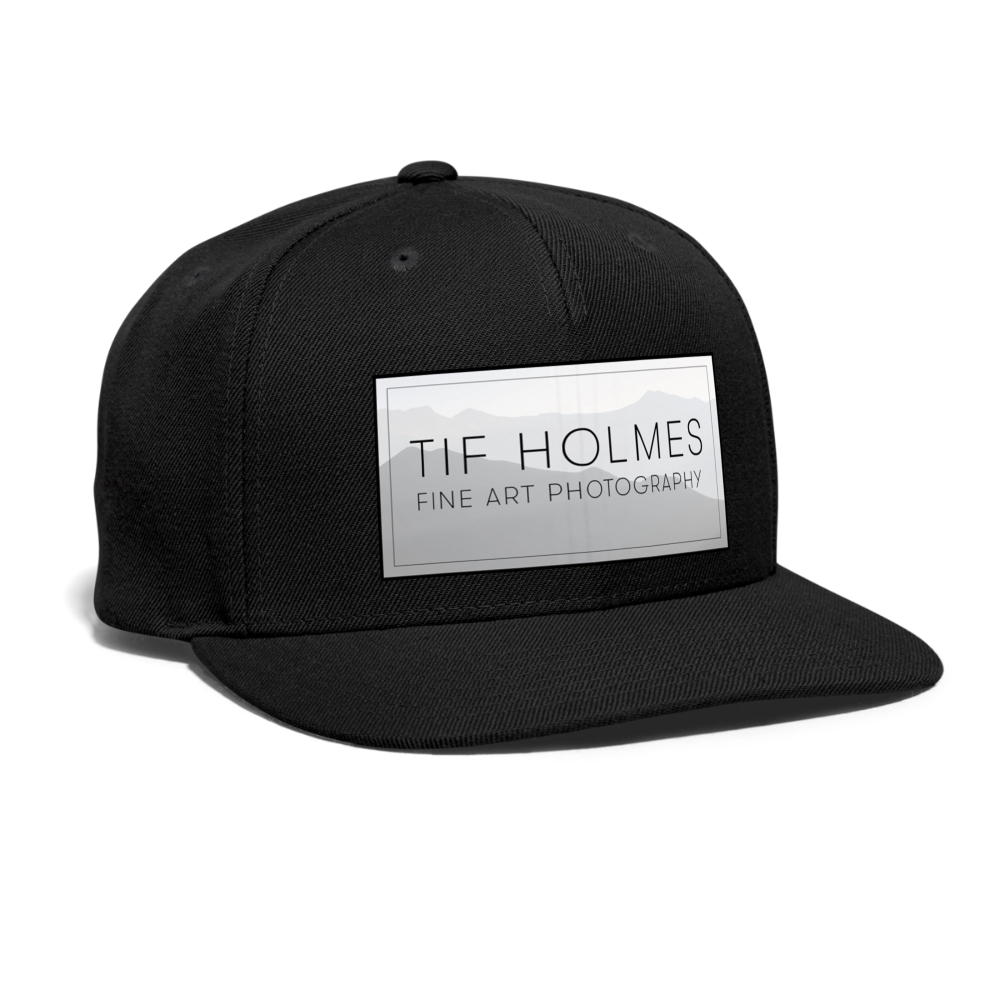 Tif Holmes Photography (Mountain Logo) Snapback Baseball Cap - black