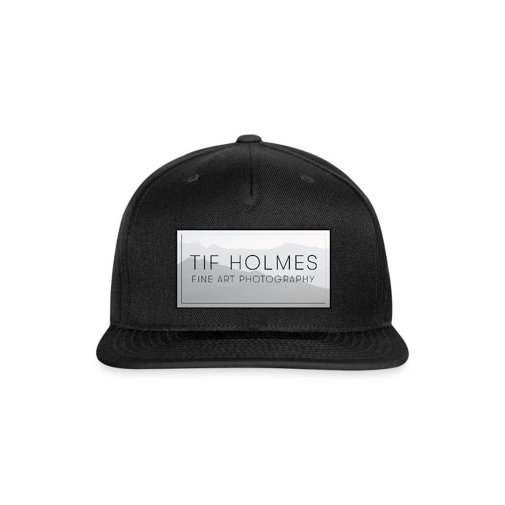 Tif Holmes Photography (Mountain Logo) Snapback Baseball Cap - black