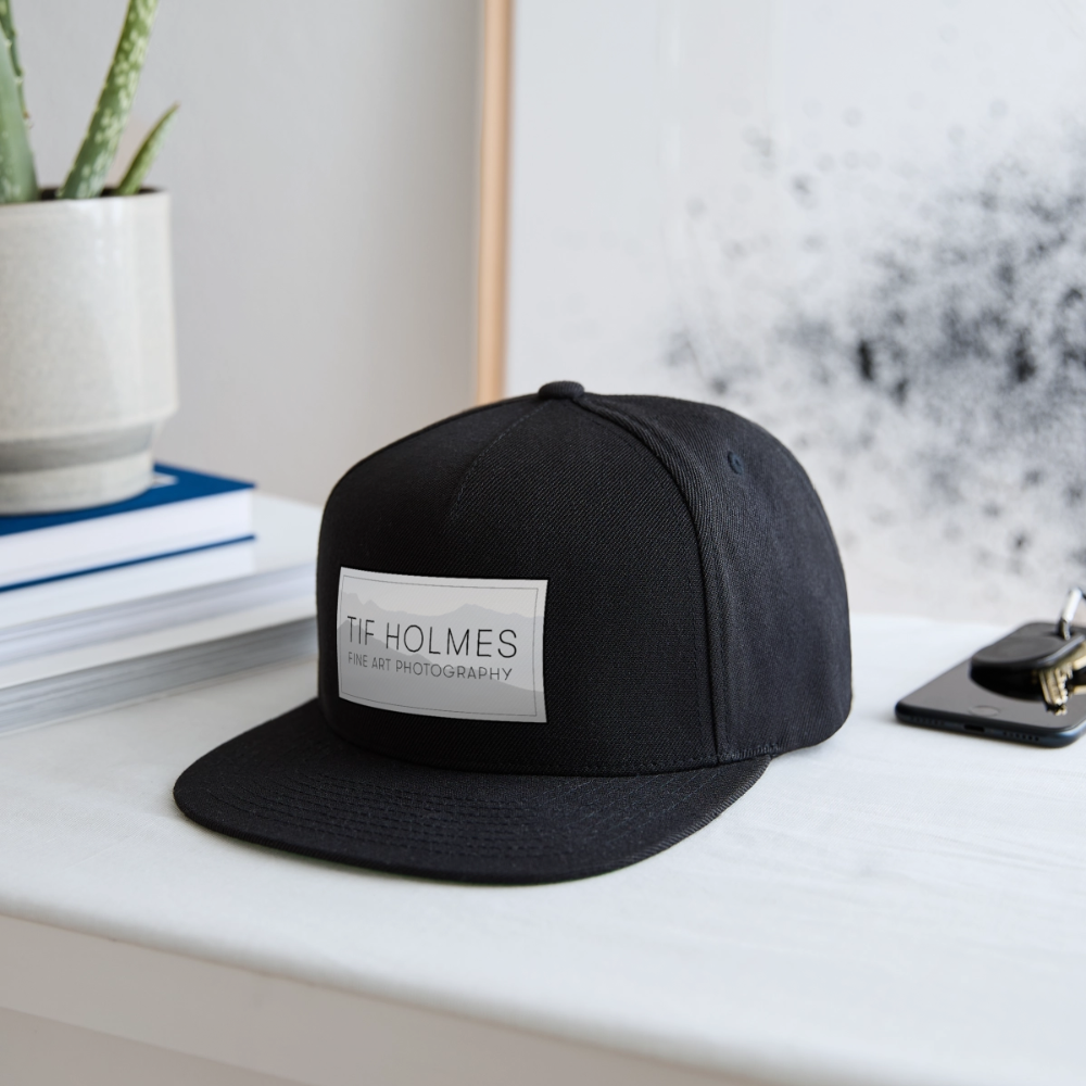Tif Holmes Photography (Mountain Logo) Snapback Baseball Cap - black