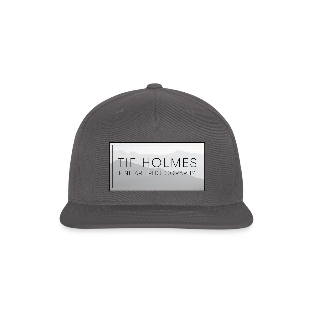 Tif Holmes Photography (Mountain Logo) Snapback Baseball Cap - dark grey