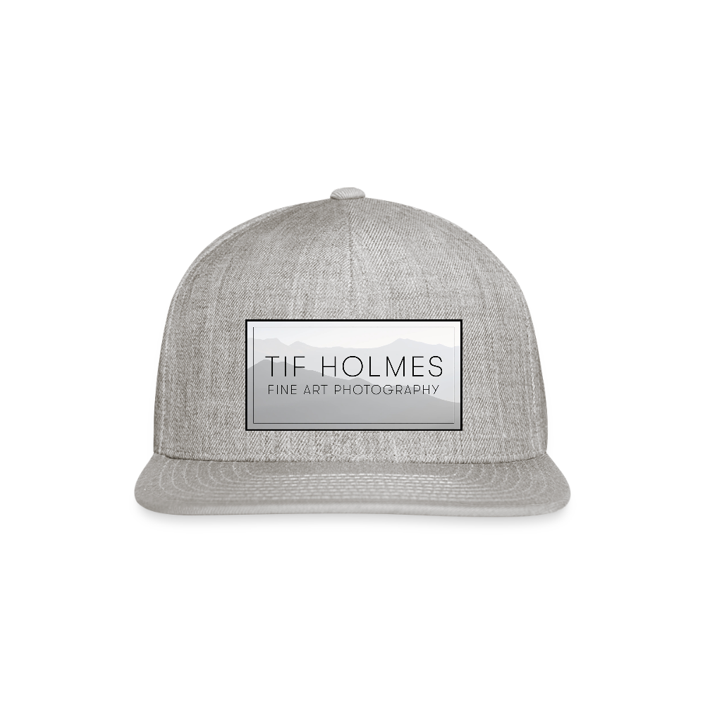 Tif Holmes Photography (Mountain Logo) Snapback Baseball Cap - heather gray