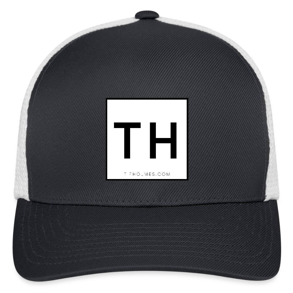 Flexfit Fitted Baseball Cap with TH Logo - dark gray/white