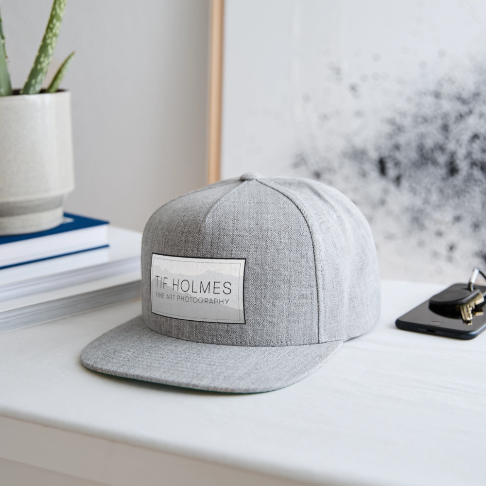 Tif Holmes Photography (Mountain Logo) Snapback Baseball Cap - heather gray