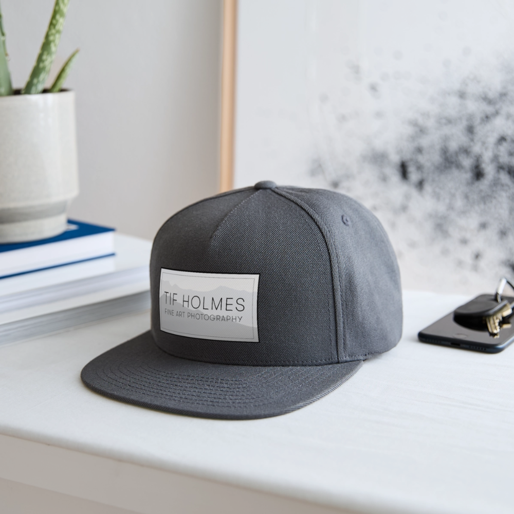 Tif Holmes Photography (Mountain Logo) Snapback Baseball Cap - dark grey