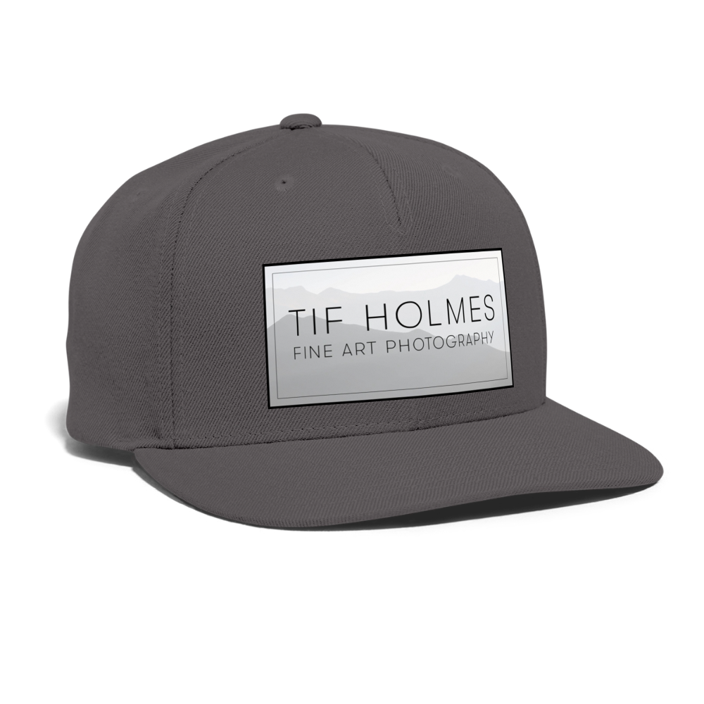 Tif Holmes Photography (Mountain Logo) Snapback Baseball Cap - dark grey