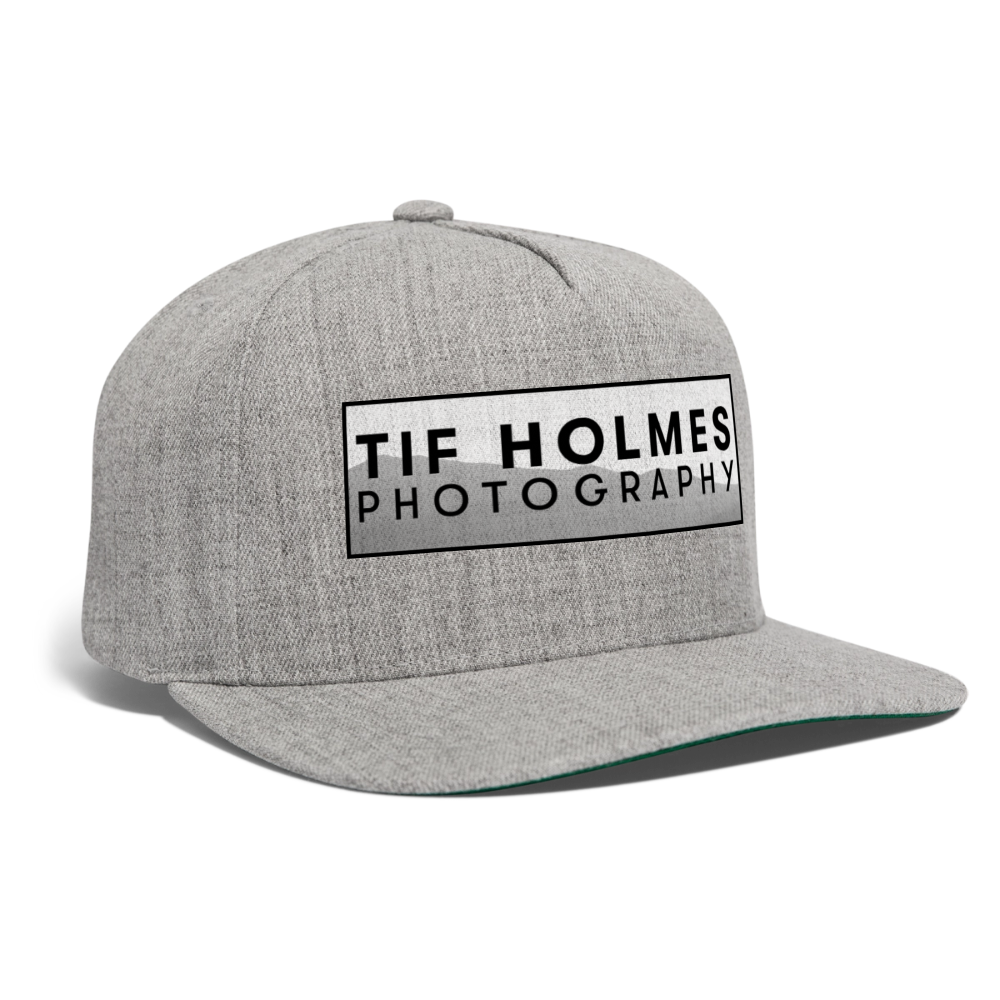 Tif Holmes Photography (Mountain Logo) Snapback Baseball Cap - heather gray