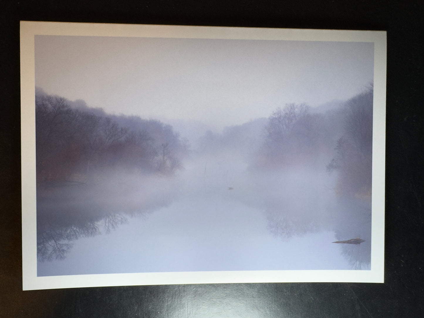 5x7 Fine Art Folding Card - Foggy Winter Lake
