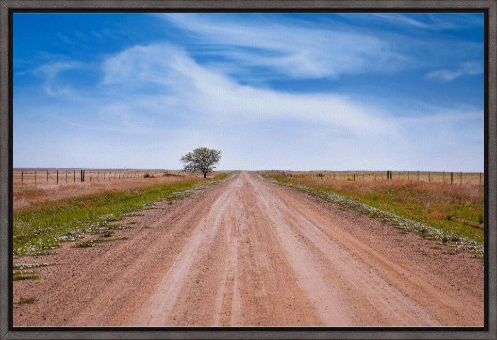 West Texas Farm Road in Summer