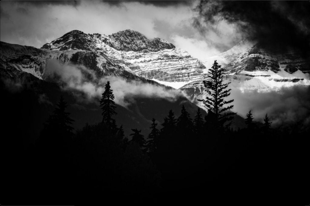 Canadian Rockies in BW