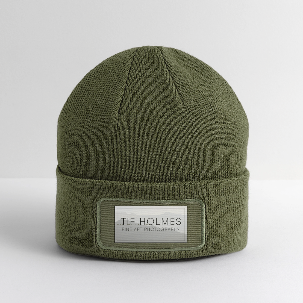 TH Mountain Logo Patch Beanie - olive