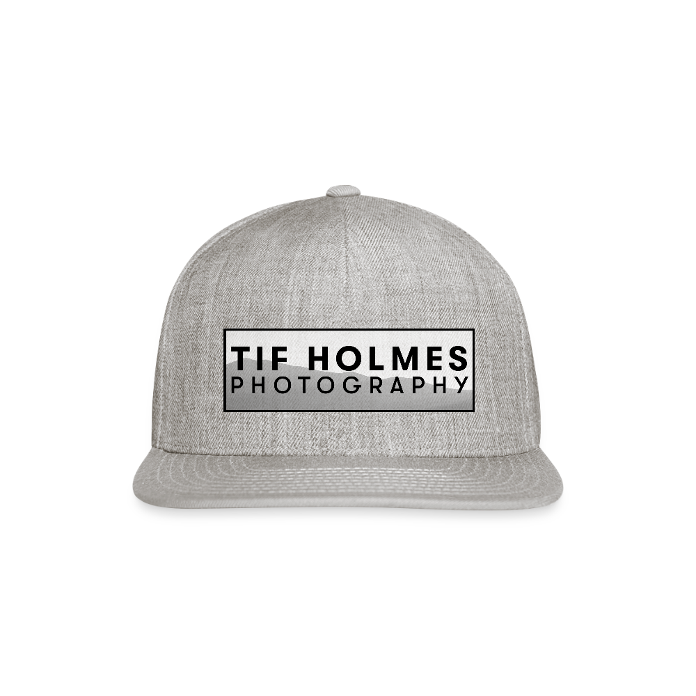 Tif Holmes Photography (Mountain Logo) Snapback Baseball Cap - heather gray