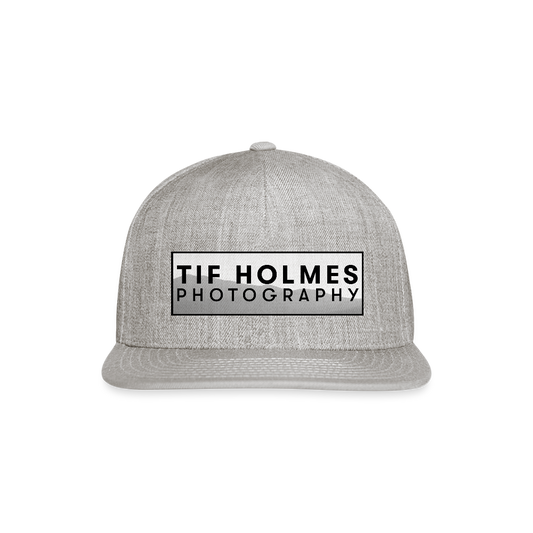 Tif Holmes Photography (Mountain Logo) Snapback Baseball Cap - heather gray