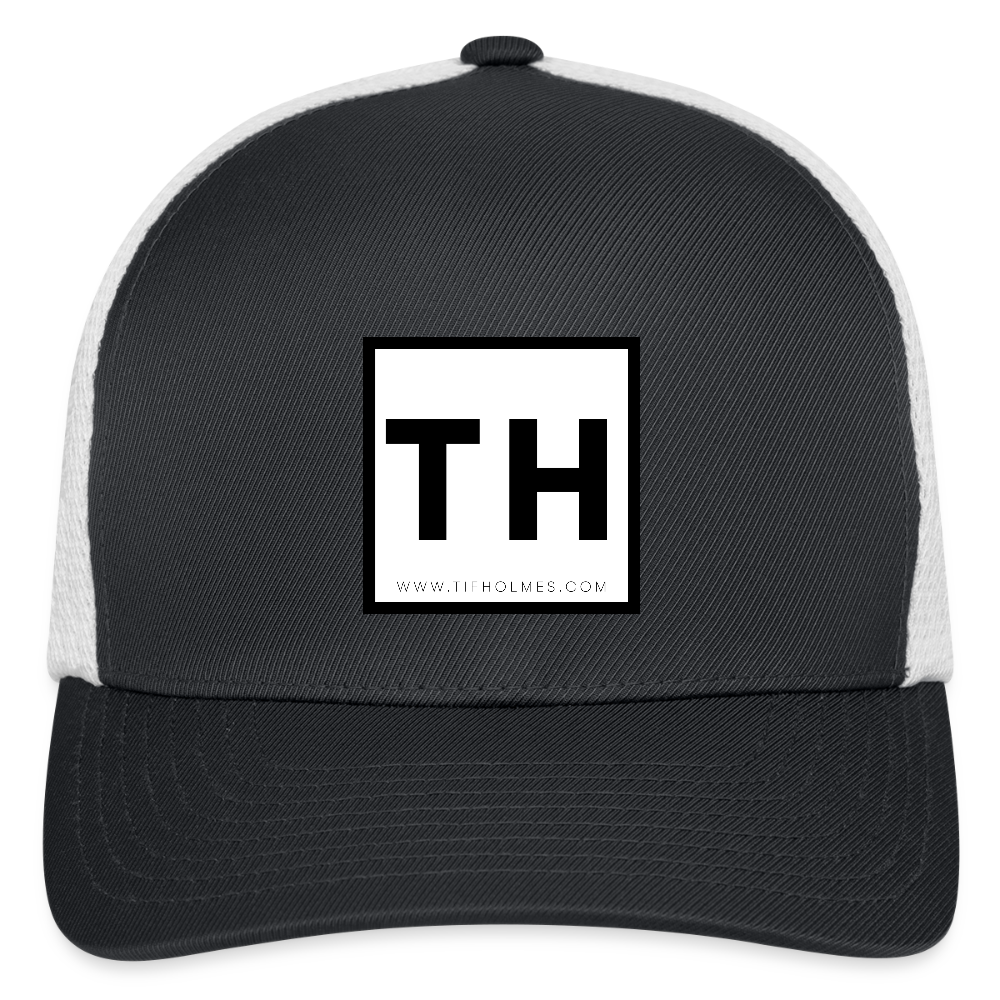Flexfit Fitted Baseball Cap with TH Logo - dark gray/white