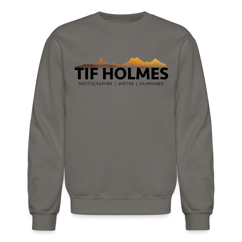 "TIF HOLMES LOGO" Crewneck Sweatshirt - asphalt gray