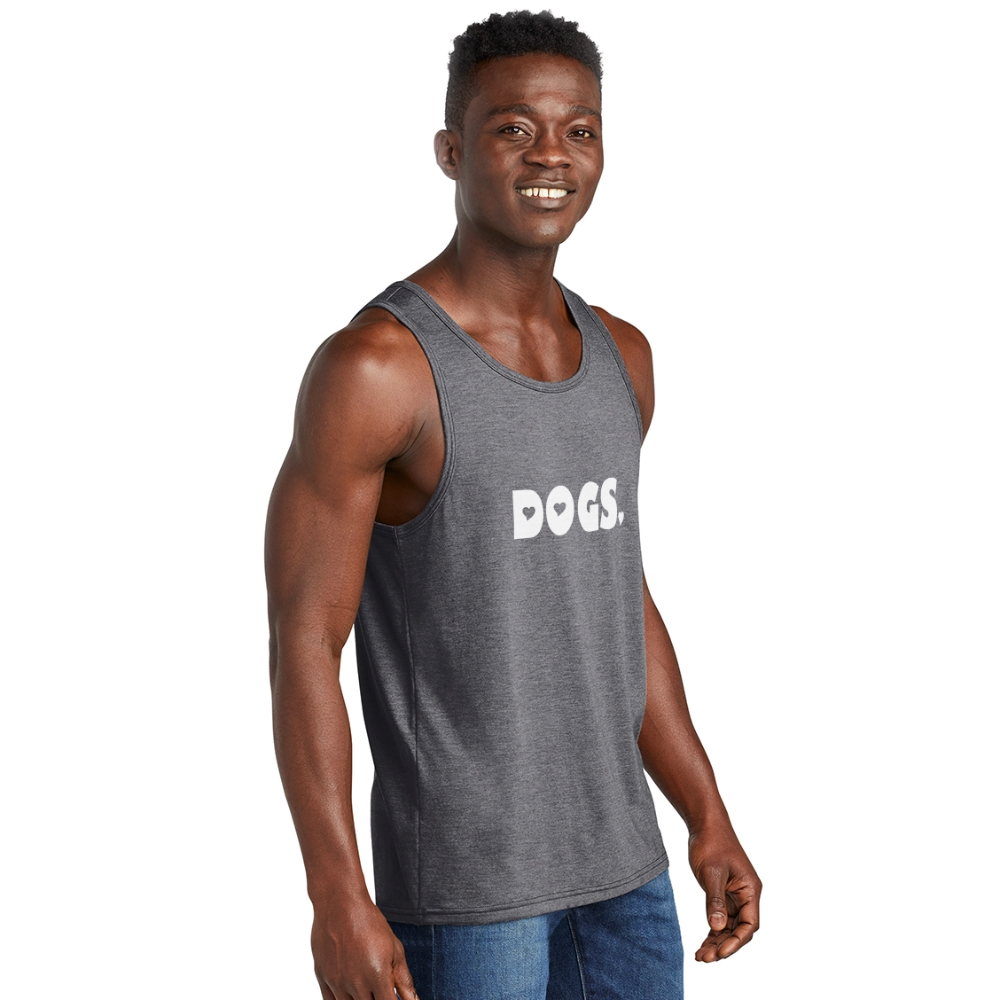 "DOGS" Unisex Tri-Blend Organic Tank - heather gray