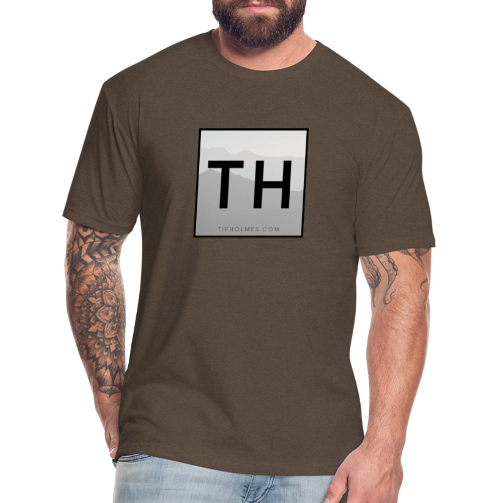 TH Square Logo Fitted Cotton/Poly T-Shirt by Next Level - heather espresso