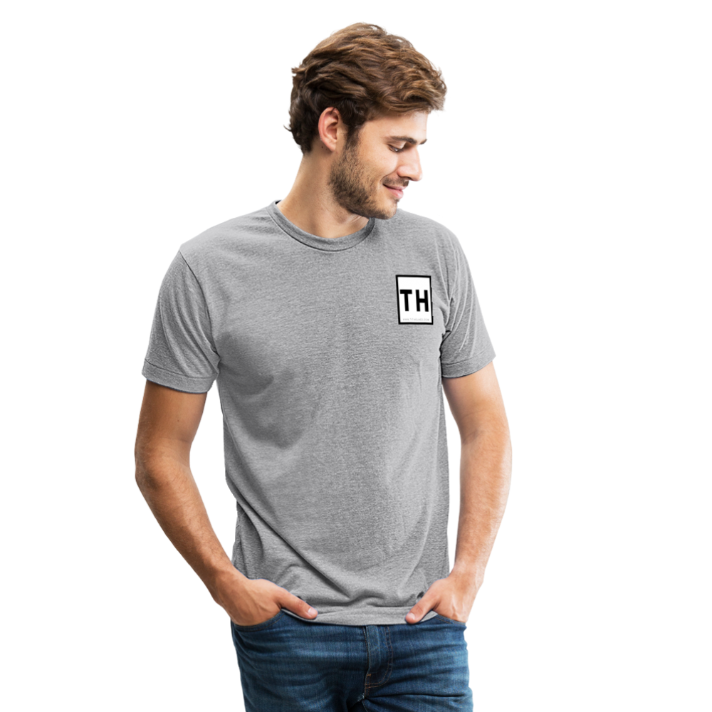 Unisex Tri-Blend T-Shirt with Square 'TH' Logo - heather grey