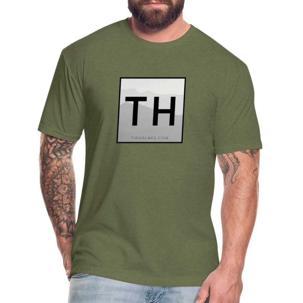 TH Square Logo Fitted Cotton/Poly T-Shirt by Next Level - heather military green