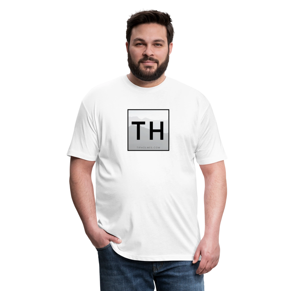 TH Square Logo Fitted Cotton/Poly T-Shirt by Next Level - white