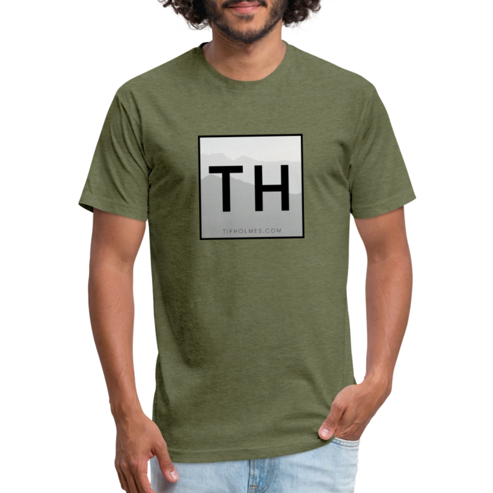 TH Square Logo Fitted Cotton/Poly T-Shirt by Next Level - heather military green