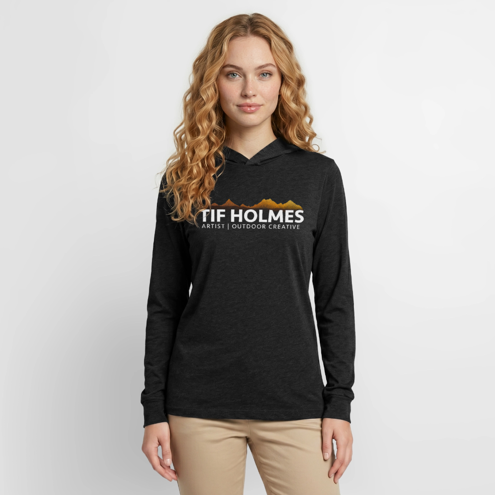 Unisex Long Sleeve Hoodie Shirt - heather black