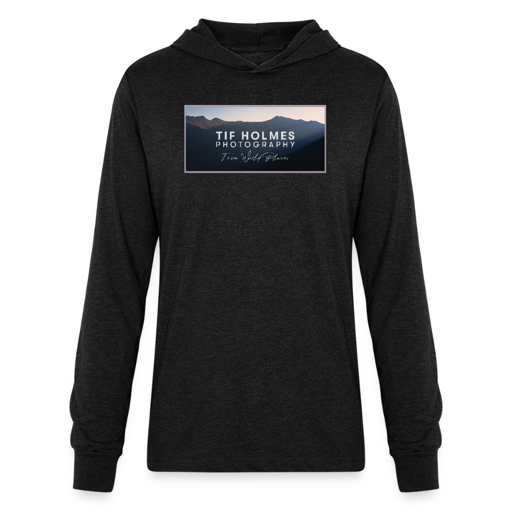 Unisex Long Sleeve Hoodie Shirt - heather black