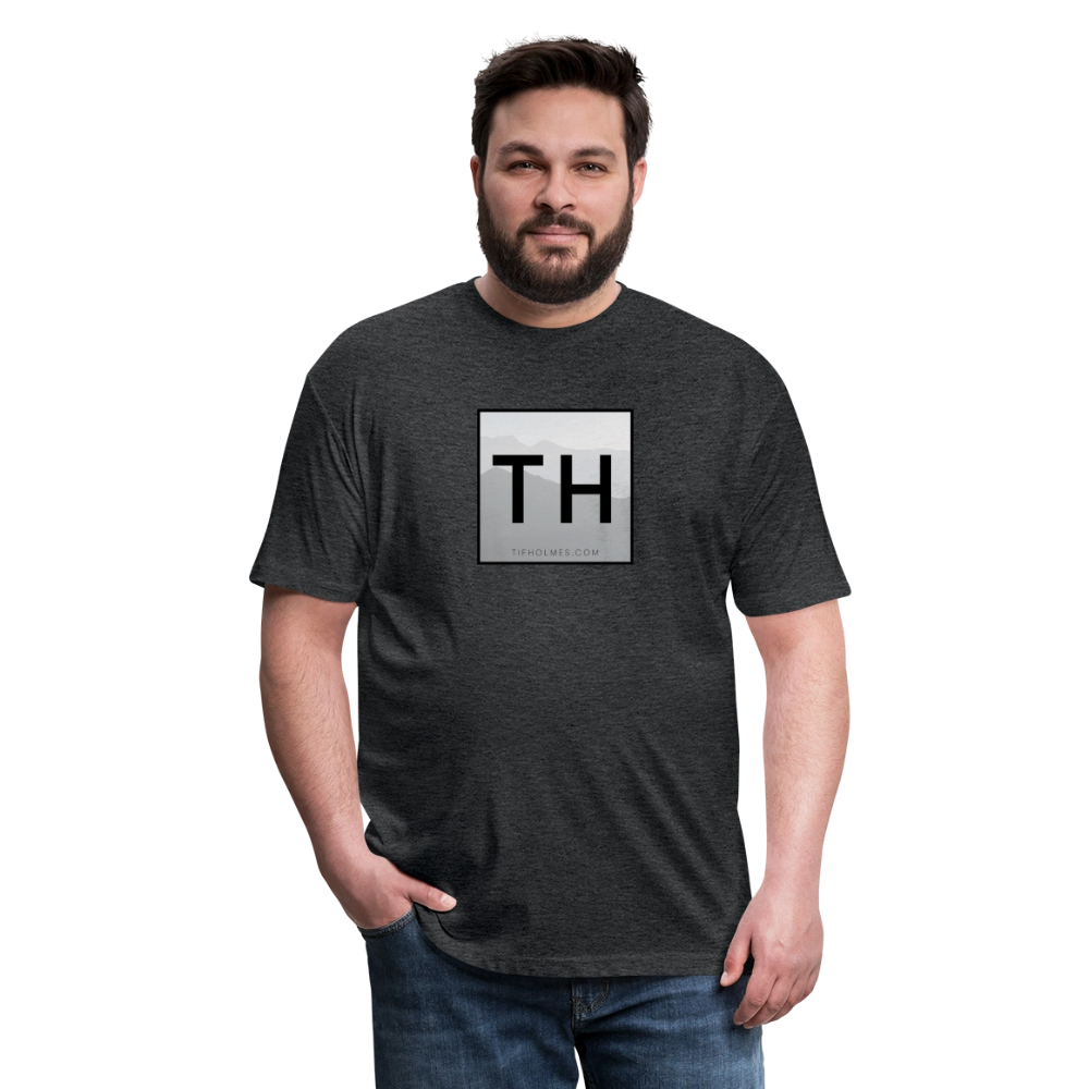 TH Square Logo Fitted Cotton/Poly T-Shirt by Next Level - heather black