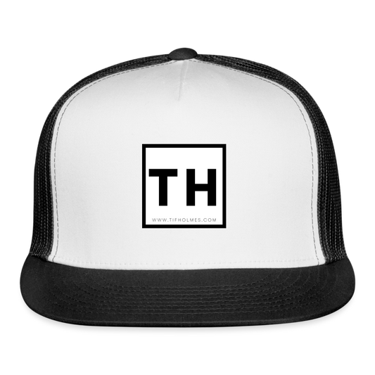 Trucker Cap with TH Logo - white/black