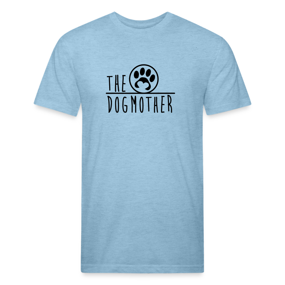 "THE DOGMOTHER" Fitted Cotton/Poly T-Shirt by Next Level - heather blue
