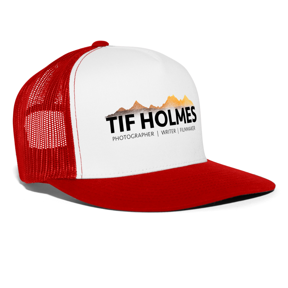 "TIF HOLMES LOGO" Trucker Cap - white/red