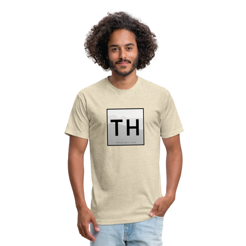 TH Square Logo Fitted Cotton/Poly T-Shirt by Next Level - heather cream
