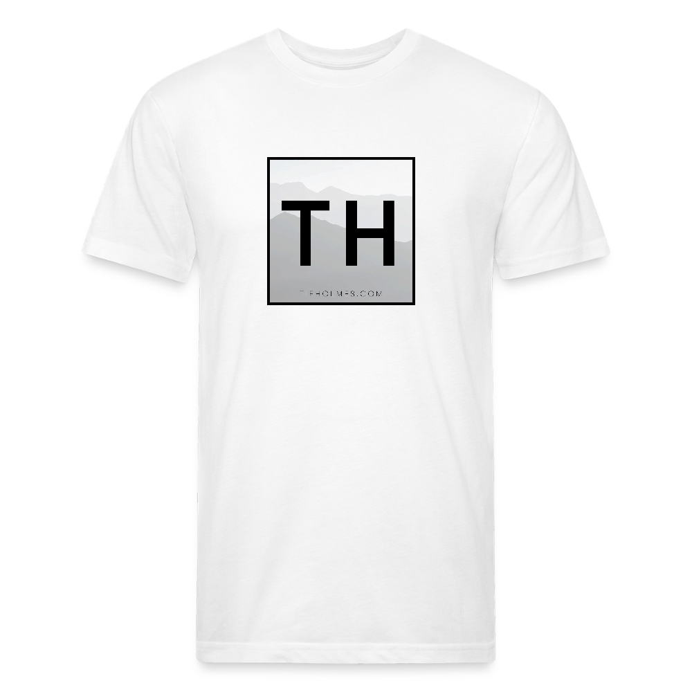TH Square Logo Fitted Cotton/Poly T-Shirt by Next Level - white
