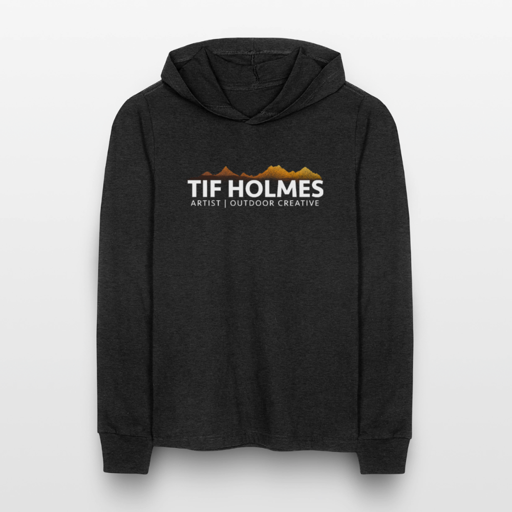 Unisex Long Sleeve Hoodie Shirt - heather black