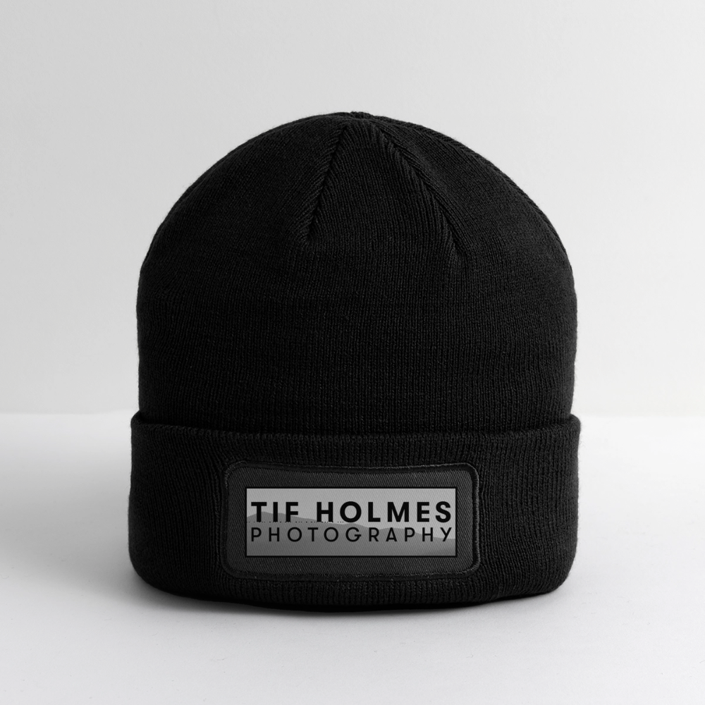 TH Mountain Logo Patch Beanie - black