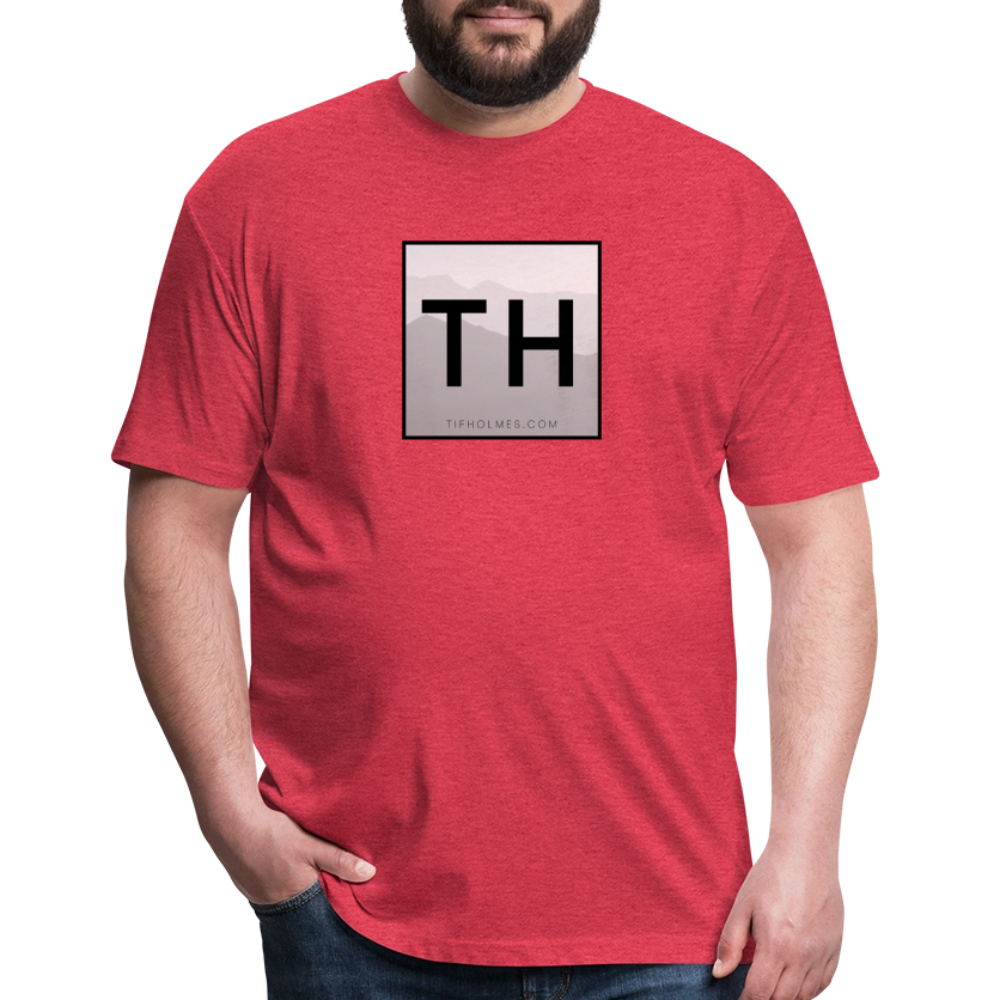 TH Square Logo Fitted Cotton/Poly T-Shirt by Next Level - heather red