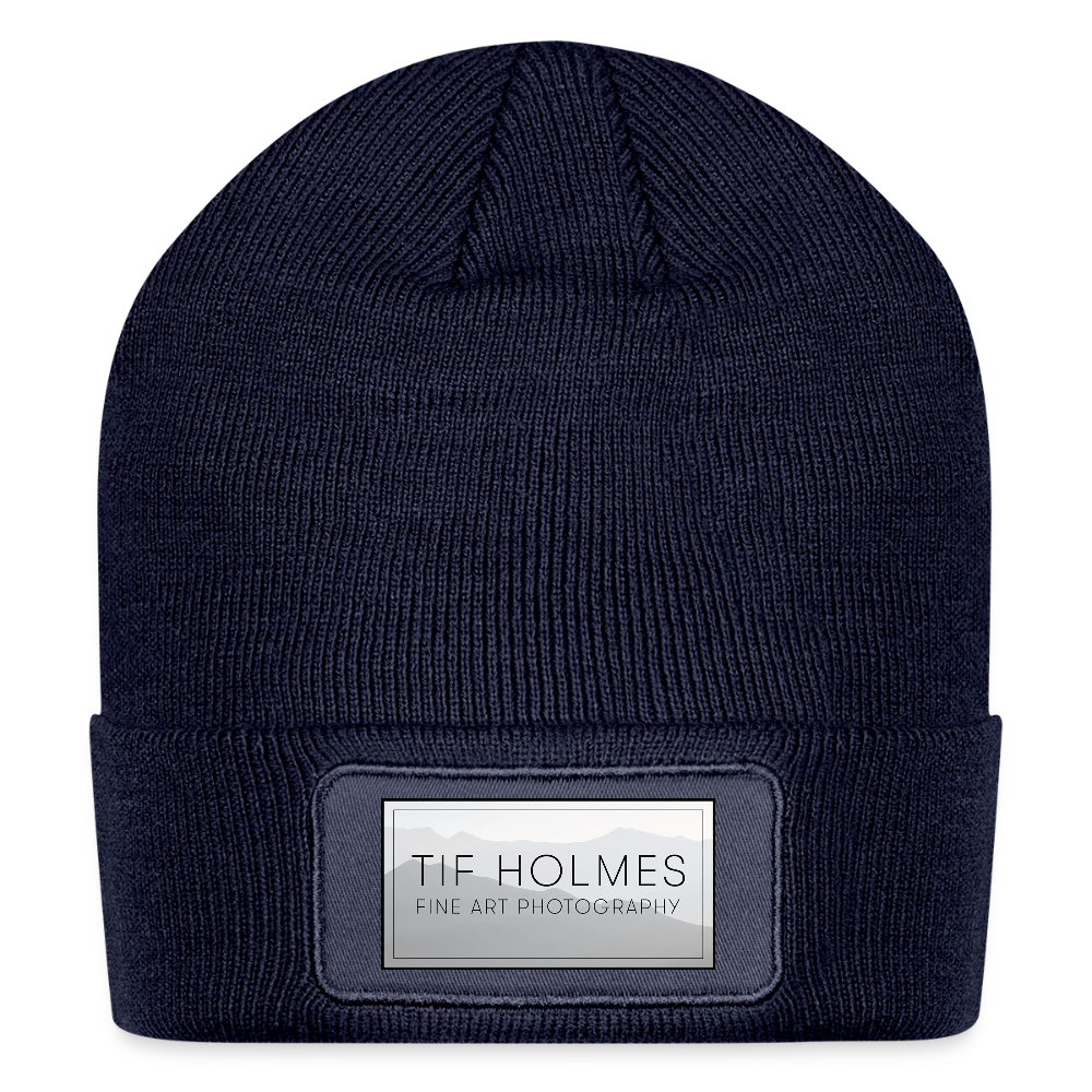 TH Mountain Logo Patch Beanie - navy