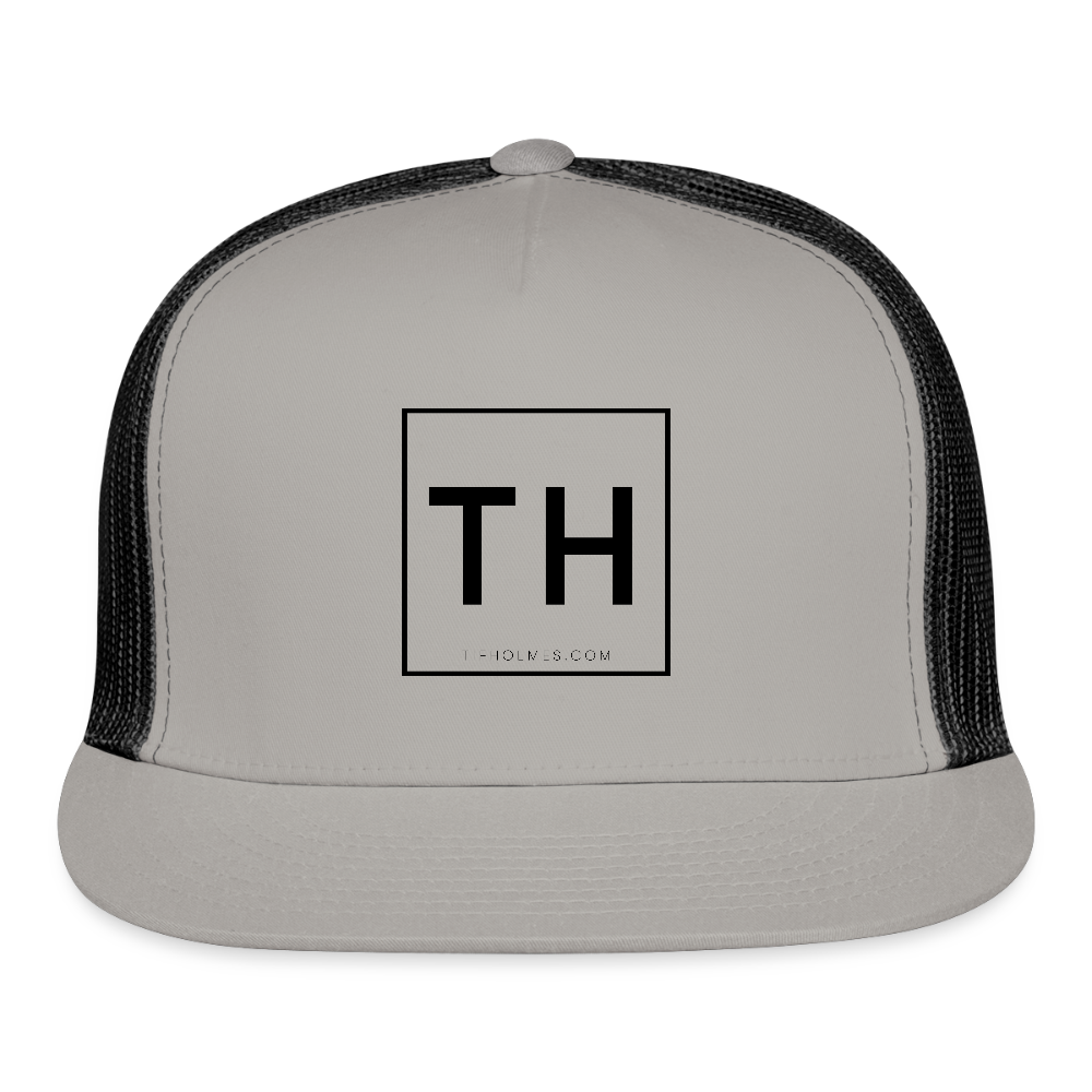 Trucker Cap with TH Logo - gray/black