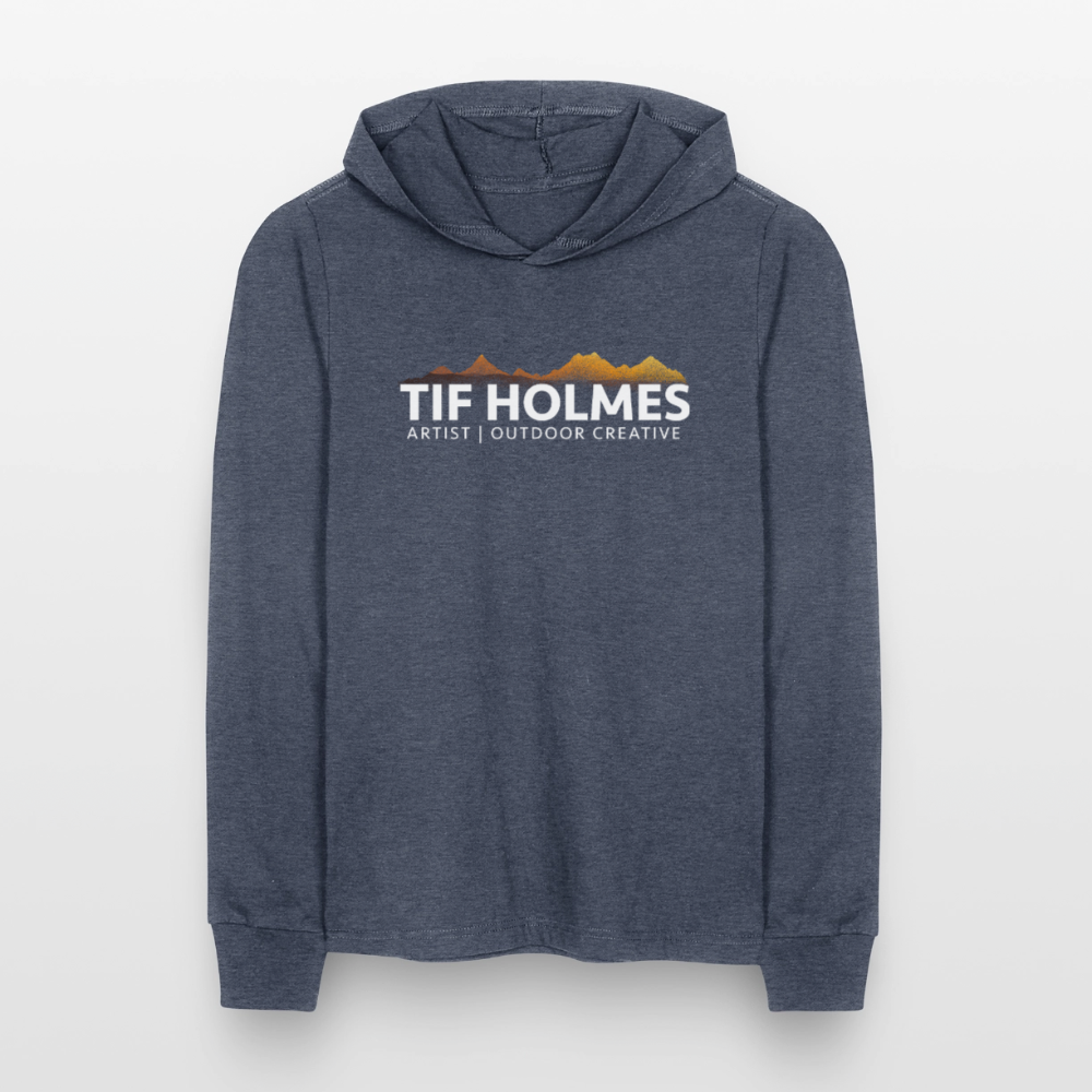 Unisex Long Sleeve Hoodie Shirt - heather navy