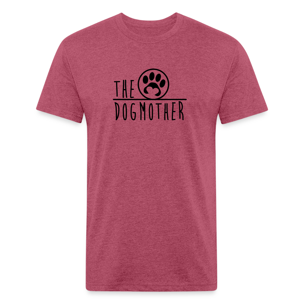 "THE DOGMOTHER" Fitted Cotton/Poly T-Shirt by Next Level - heather burgundy