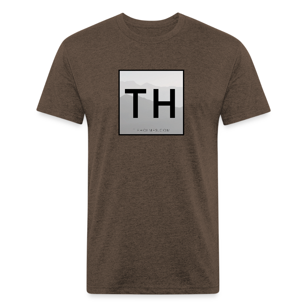 TH Square Logo Fitted Cotton/Poly T-Shirt by Next Level - heather espresso