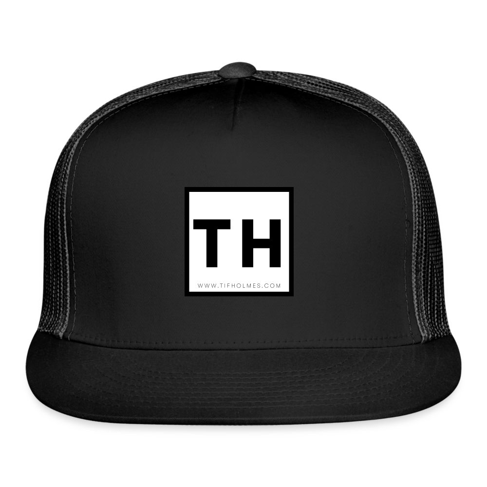 Trucker Cap with TH Logo - black/black