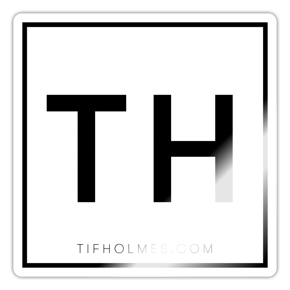 TH Logo Sticker - white glossy
