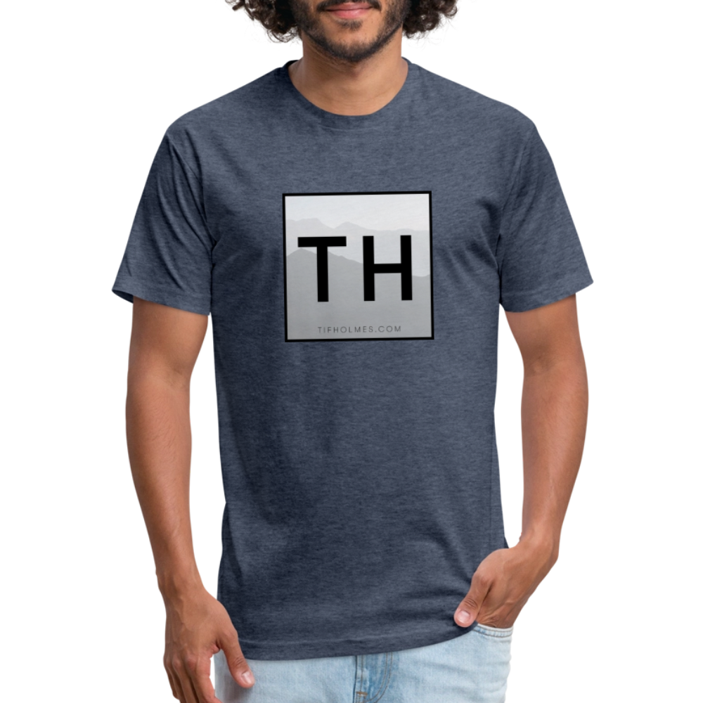 TH Square Logo Fitted Cotton/Poly T-Shirt by Next Level - heather navy