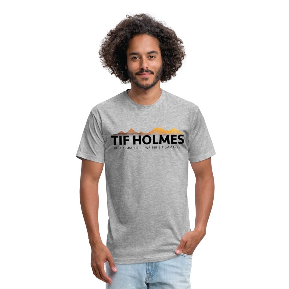 TIF HOLMES LOGO Fitted Cotton/Poly T-Shirt by Next Level - heather gray