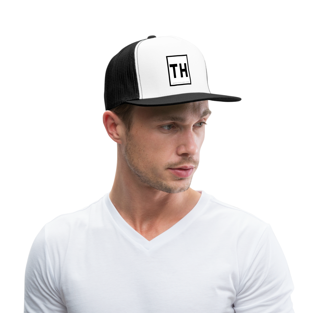 Trucker Cap with TH Logo - white/black