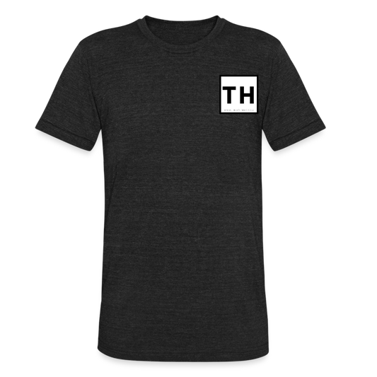 Unisex Tri-Blend T-Shirt with Square 'TH' Logo - heather black