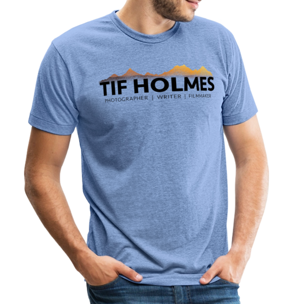 "TIF HOLMES LOGO" Unisex Tri-Blend T-Shirt - heather blue