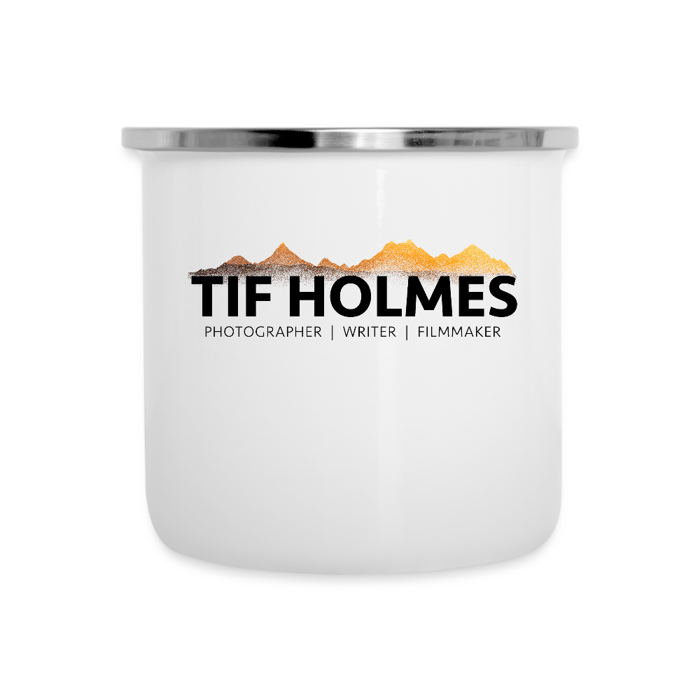 "TIF HOLMES LOGO" Camper Mug - white