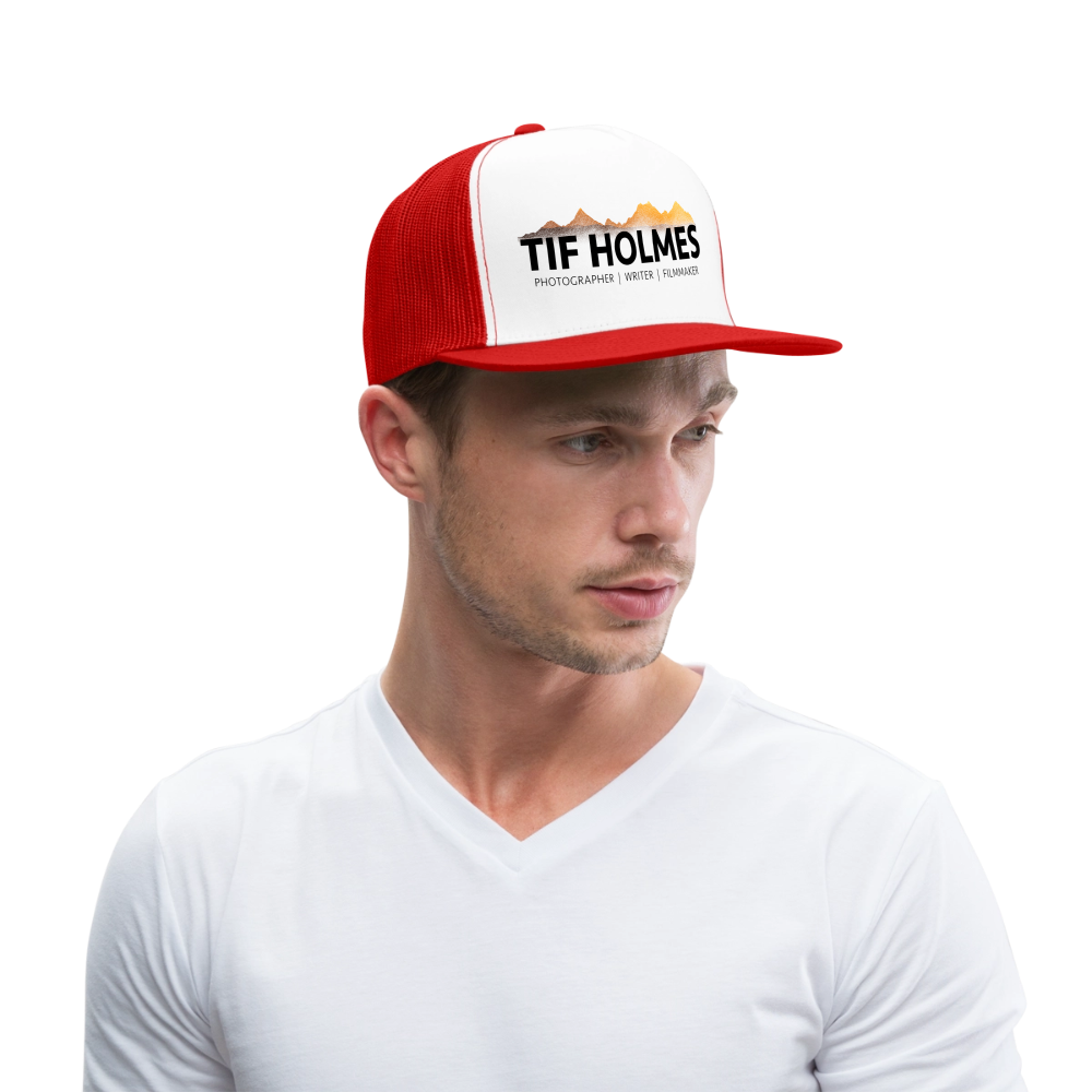 "TIF HOLMES LOGO" Trucker Cap - white/red